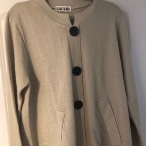 San Remo Tan Sweater Cardigan L